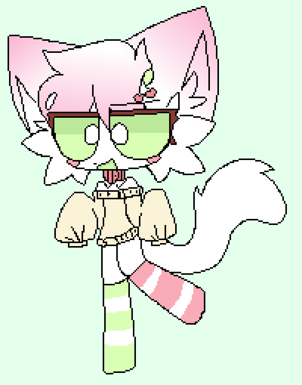 Pixel art of Cherry (Catty and Rosie)