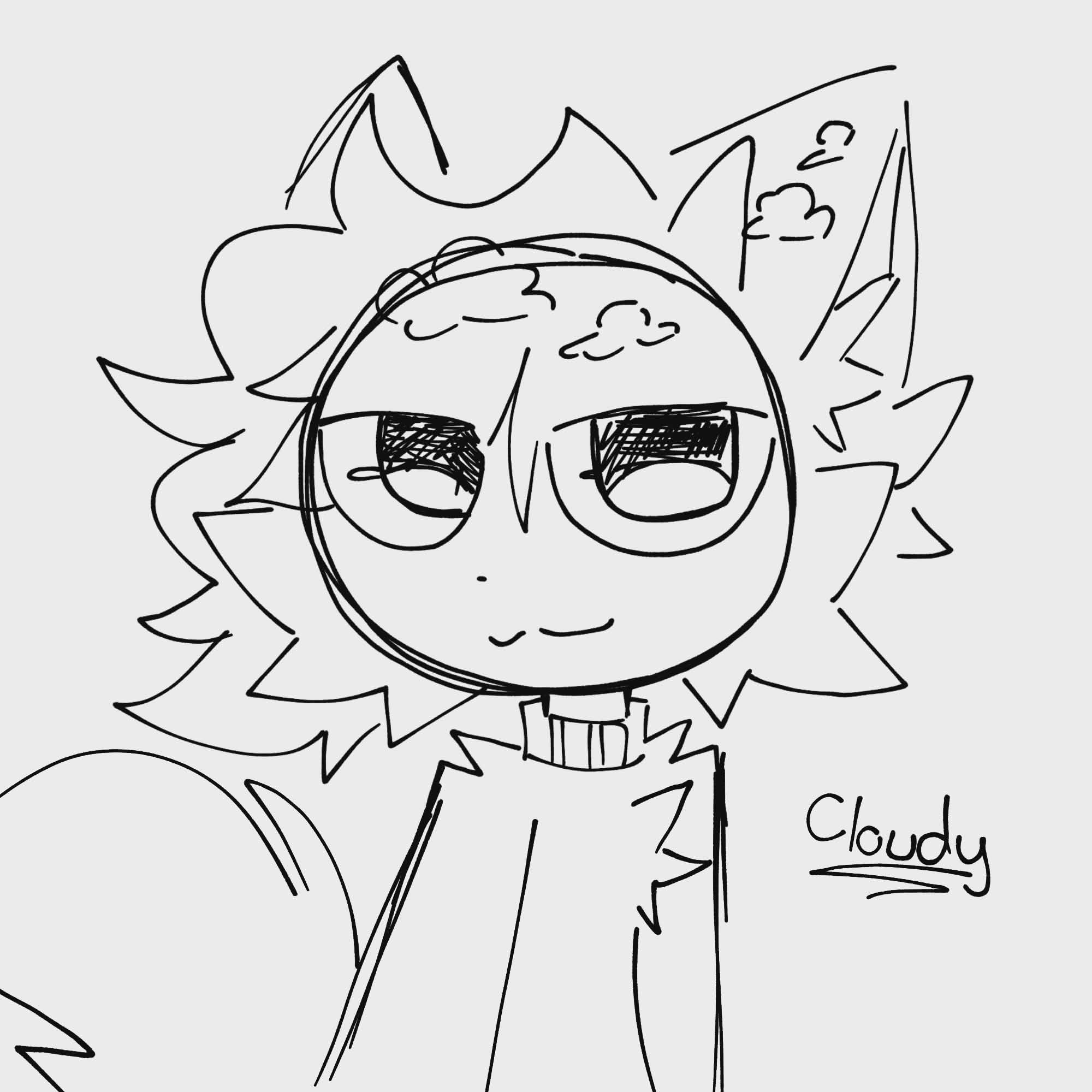 Cloudy Sketch! by Coleen_XD!!