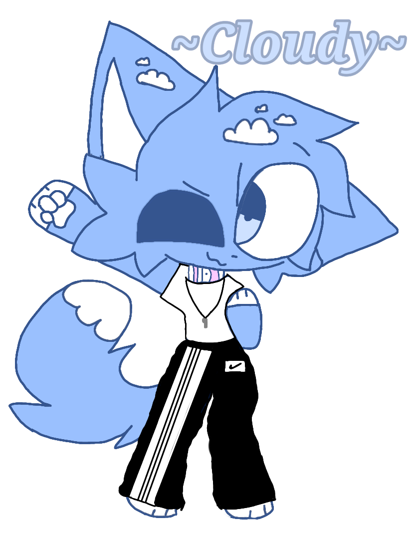 Cloudy in his Raver outfit