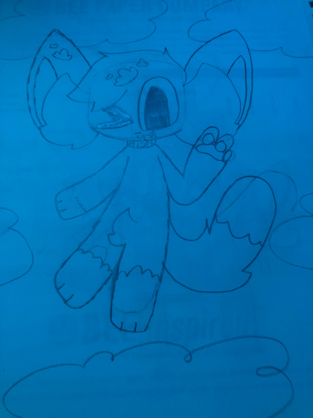 Cloudy Drawn by my friend ItsGalaxEvee!!