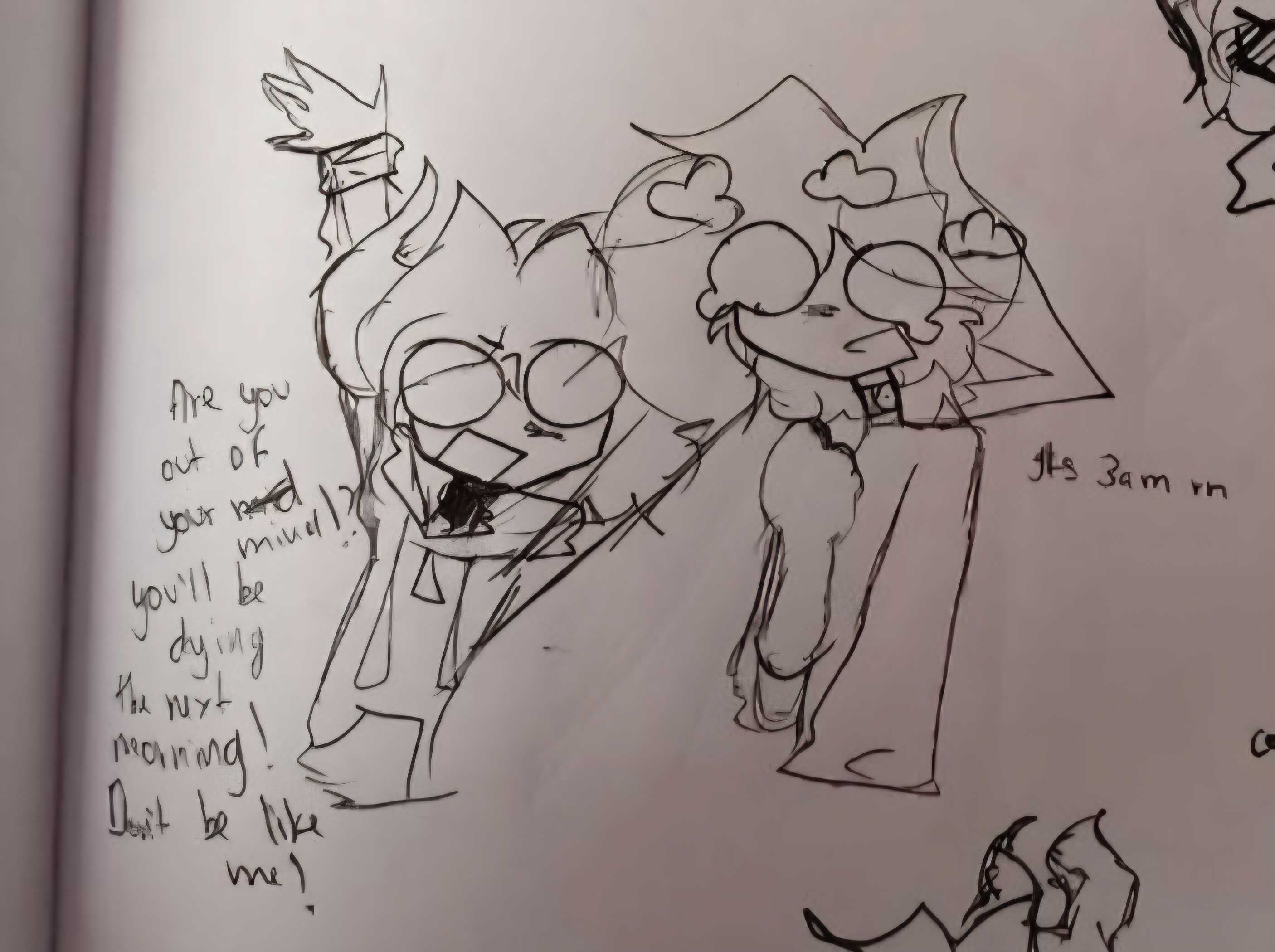 Cute doodle of Kaito & Cloudy by my friend Kaito!!