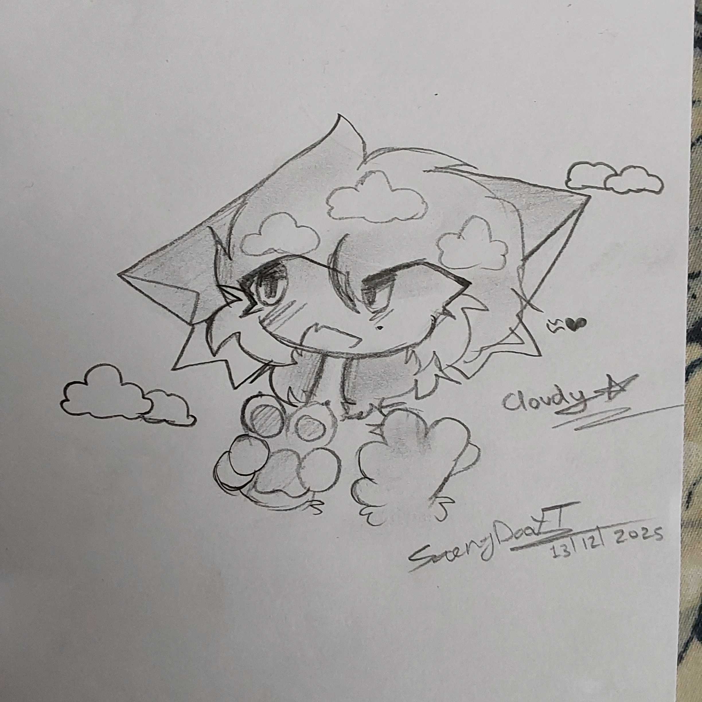 Cloudy Sketch by my friend Kito!!