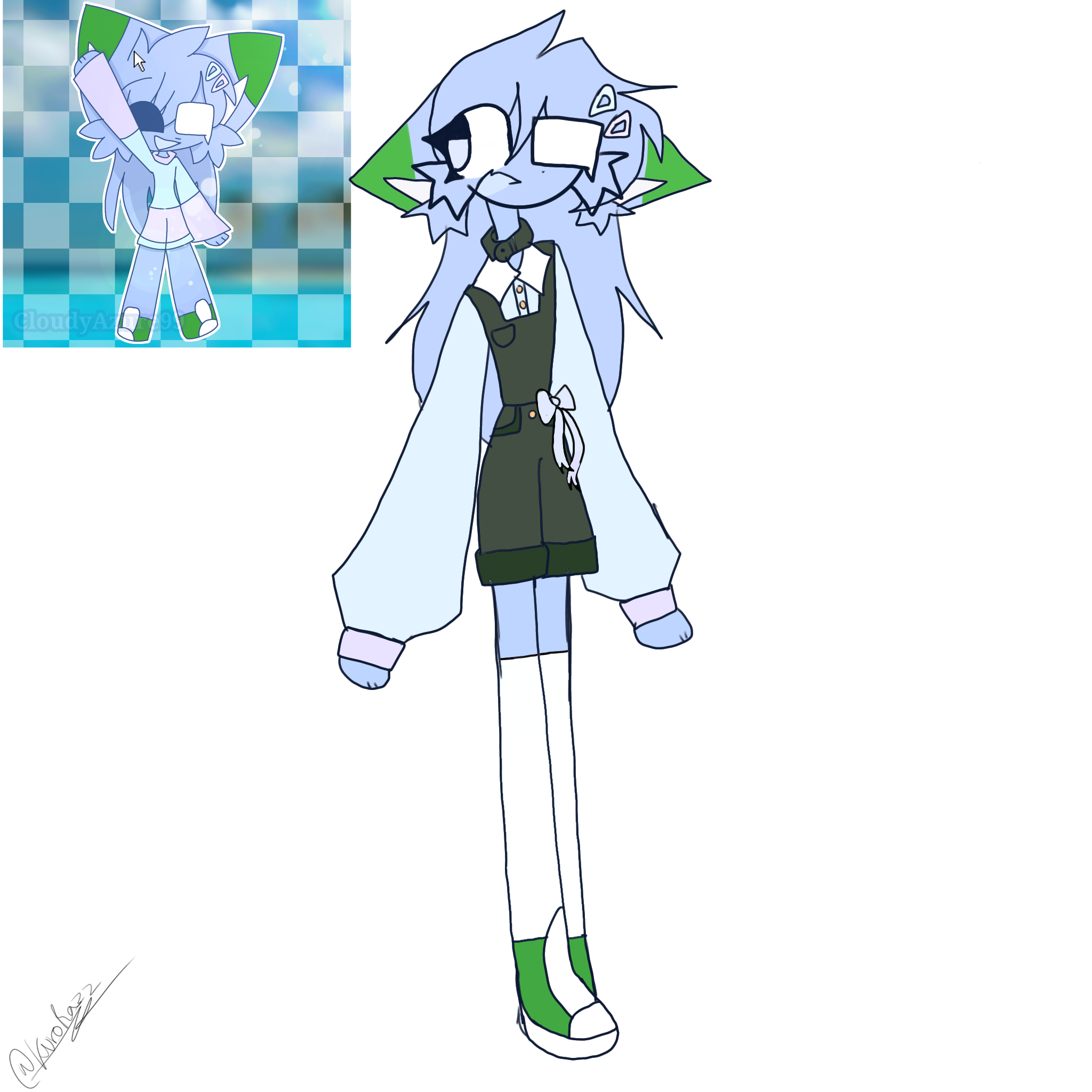 Luna's outfit!! Drawn by my friend Kaito!!