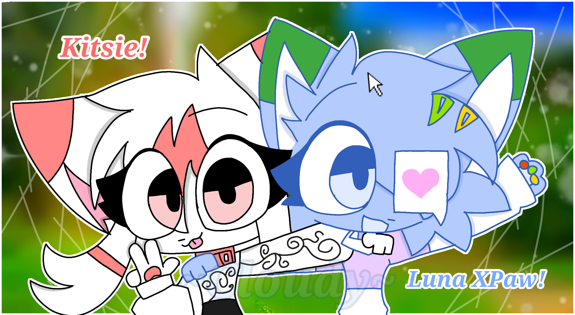 Luna and Kitsie (Alie's OC)