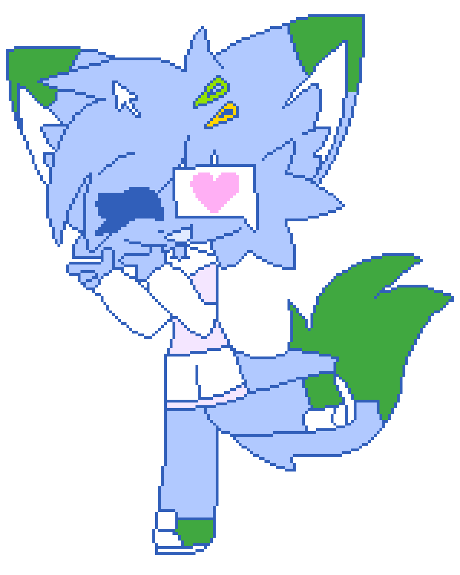 Pixel art Luna!! Drawn by my friend Bloo!!