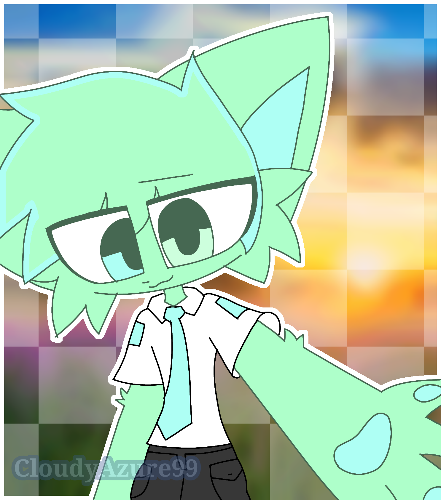 Cute Mint Art!! (Might aswell make that his official outfit lol)