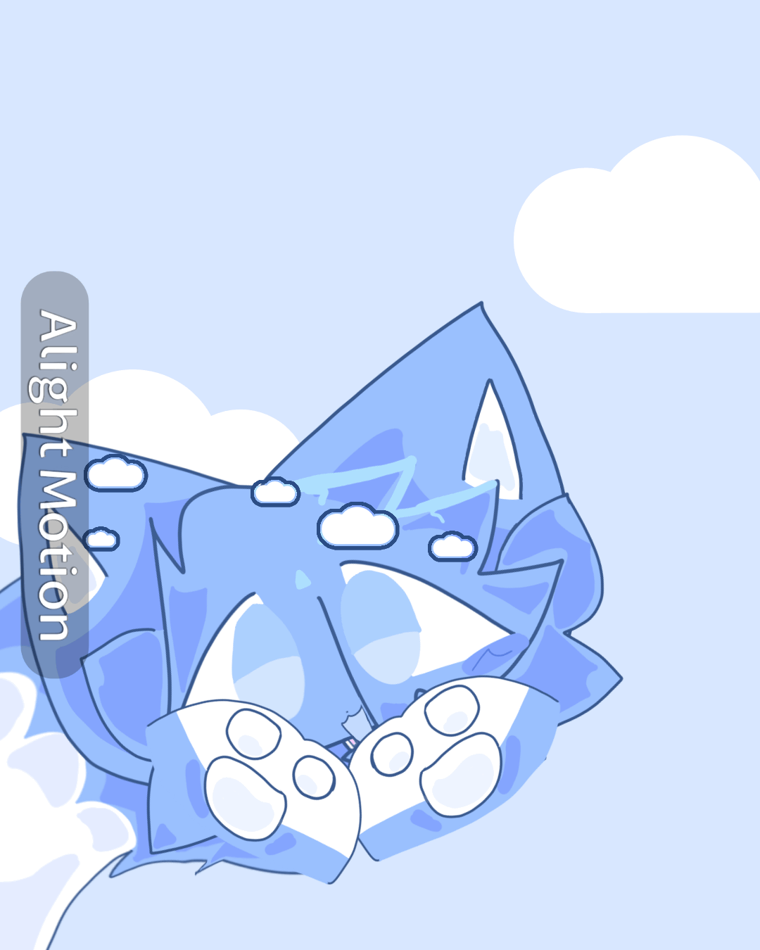 SUPER Cute Cloudy gif drawn by my friend Willowfoxie!